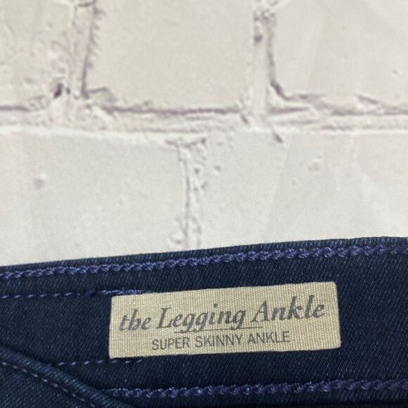 AG Adriano Goldschmidt The Legging Super Skinny Ankle‎ Stretch Jeans Navy - Picture 9 of 16